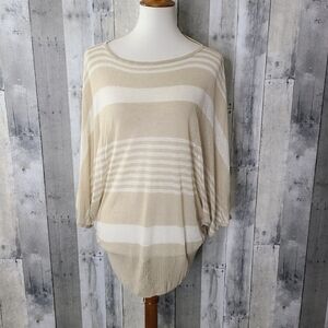 Autumn Cashmere Small Striped Linen Blend Dolman Top